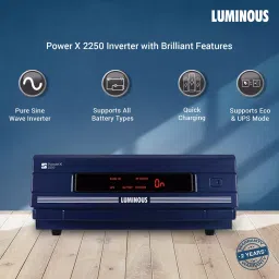 Luminous PowerX 2250 with 2 RC18000ST 150Ah Tubular Inverter Battery image 2