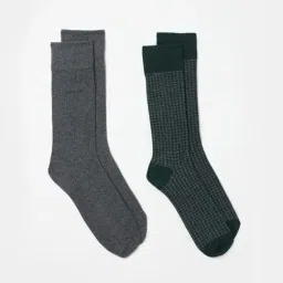 GANT Mens Houndstooth Multicolour Textured Socks - Pair of 2-picture-11
