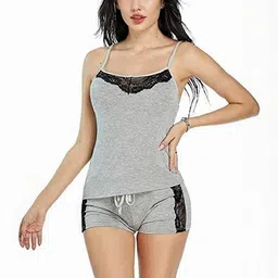 GuSo Shopee Women Grey Net Baby Dolls-picture-21