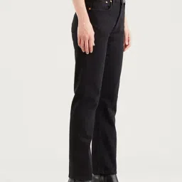 Levi's 501 Black Regular Fit High Rise Jeans image 3