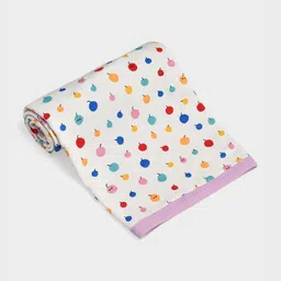 MiArcus Kids Beige & Blue Abstract Printed Summer 350 GSM Single Bed Blanket-image-85