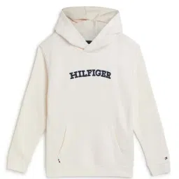 Tommy Hilfiger Kids Ancient White Logo Regular Fit Hoodie-image-41