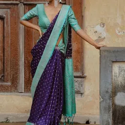 ZIKARAA Woven Design Zari Handloom Saree-picture-31