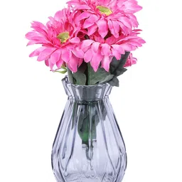 TAYHAA Transparent Glass Flower Vase image 3