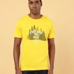 Wrangler Lemon Yellow Cotton Regular Fit Printed T-Shirt-picture-27