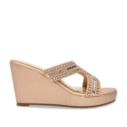 Rocia by Regal Women's Rose Gold Casual Wedges image 2