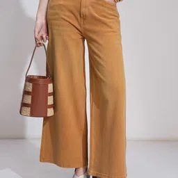 Tokyo Talkies Women Comfort Flared High-Rise Light Fade Stretchable Jeans-image-85