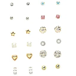 Bohey by KARATCART Contemporary Studs Earrings image 2