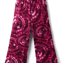CrayonFlakes Knit Tie Dye Flared Leggings - Maroon image 3