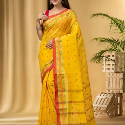 DESH BIDESH Woven Design Pure Cotton Taant Saree-picture-34