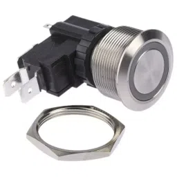RS PRO Illuminated Push Button Switch 25.2 mm Cutout SPDT White LED 250 / 125 V AC, 1758861-picture-38