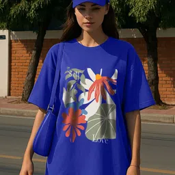 JUNEBERRY Women Drop-Shoulder Sleeves Pure Cotton Oversized Tshirt-picture-40