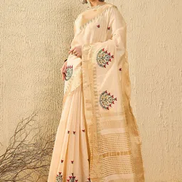 SERONA FABRICS Woven Design Zari Silk Cotton Banarasi Saree image 3