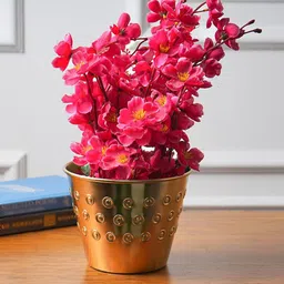 MARKET99 Gold Toned Polka Embossed Planter-picture-28