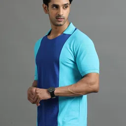 ECOLINE Clothing Men Antimicrobial Colourblocked Polo Collar T-shirt image 3
