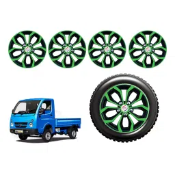 Auto Pearl GnDC08_R Press Type Car Wheel Cover with Retention Ring 304.8 mm (12 Inch) Glossy Green, Black for Tata (Set of 4)-picture-28