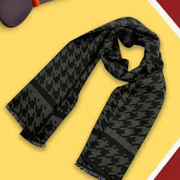 LOOM LEGACY Men Striped Acrylic Winter Gloves with Muffler image 5