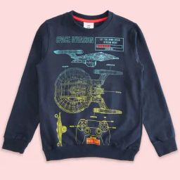 Pantaloons Junior Navy Cotton Printed Full Sleeves Sweatshirt-picture-31