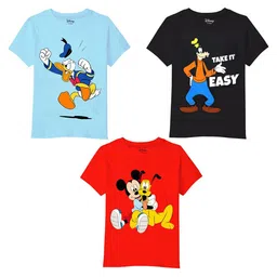 Disney By Miss and Chief Boys Pack Of 3 Graphic Printed Bio Finish Cotton T-shirt-picture-29