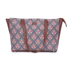 ZOUK Mughal Garden Print Blue Printed Tote Handbag-picture-45