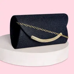 Forever Glam by Pantaloons Navy Medium Clutch-image-25