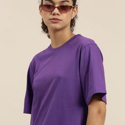 DILLINGER Women Violet Loose Pure Cotton T-shirt-picture-25