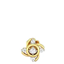 CANDERE A KALYAN JEWELLERS COMPANY Women 18Kt Gold Diamond Studded Nose Pin - 0.29g-picture-19