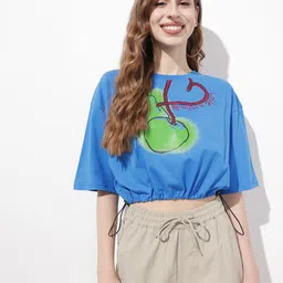 DressBerry Tropical Love Cinch That Waist Crop T-shirt image 5