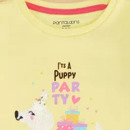 Pantaloons Junior Kids Yellow Embellished Full Sleeves Sweatshirt image 4