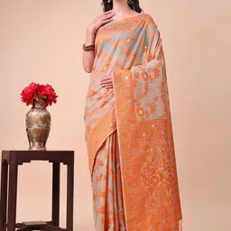 LeeliPeeri Women Paisley Woven Design Cotton Blend Saree-image-9