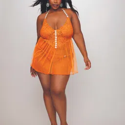 dreamgirl Solid Women Orange Swimsuit-picture-27