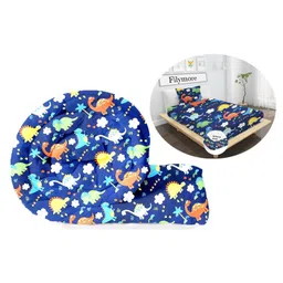 Filymore Danasouar Elastic Fitted bedsheet for Single Bed Made with Pure Microfiber 1 bedsheet and 1 Pillow Covers (Size 72x36 inches) fit up to 6 inches Mattress(Colour-Blue)-image-62