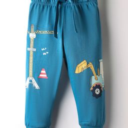 CUCUMBER Sinker Knit Full Length Vehicles Printed Lounge Pant - Teal Blue-picture-14