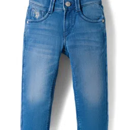 US Polo Assn Cotton Woven Full Length Solid Colour Jeans - Blue-image-57