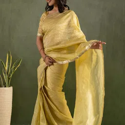 all about you Embroidered Pure Chiffon Saree image 4