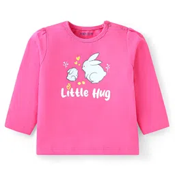 Babyoye 100% Cotton Knit Full Sleeves Night Suit With Bunny Print - Blue image 2