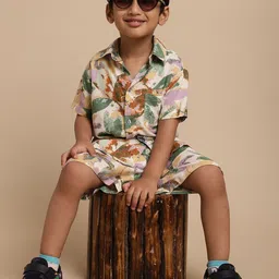 Superminis Boys Printed Short Sleeves Shirt With Shorts image 3