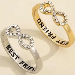Arzonai Women Silver Alloy Finger Ring image 2