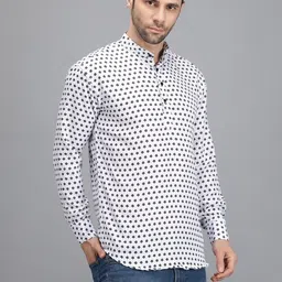 Eleni Trendz Men Polka Dots Printed Indie Florals Kurta image 5
