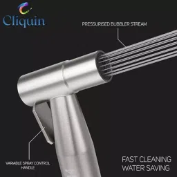 Cliquin Stainless Steel Chrome Finish Health Faucet, KSHF2241 image 4