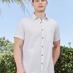 Thomas Scott Men Premium Slim Fit Pinstripes Opaque Striped Casual Shirt-image-74