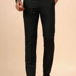 Cantabil Men Checked Comfort Regular Fit Formal Trousers-image-92
