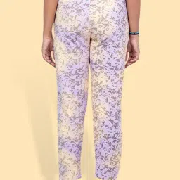 Kryptic Purple & Grey Cotton Relaxed Fit Printed Lounge Pants - Pack of 2 image 2