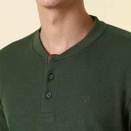 Allen Solly Green Cotton Regular Fit T-Shirt image 4