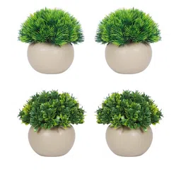 Dekorly Green Plastic Artificial Flowers & Plants With Pot-picture-19