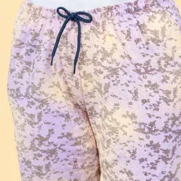 Kryptic Purple & Grey Cotton Relaxed Fit Printed Lounge Pants - Pack of 2 image 3