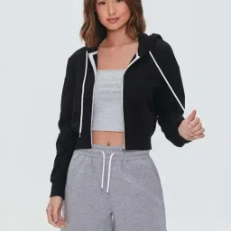 Forever 21 Black Regular Fit Hoodie-image-69
