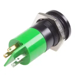 RS PRO Green Panel Mount Indicator , Mounting Hole Size 22 mm, Termination Type Solder Tab, Model No 211673 image 3