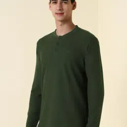 Allen Solly Green Cotton Regular Fit T-Shirt image 3