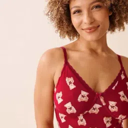 La Vie En Rose Teddy Bear Print Super Soft Nightie image 3